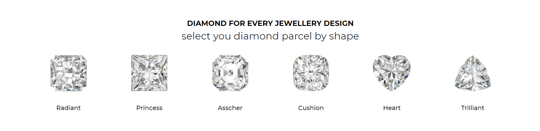 Select your diamonds by Shape